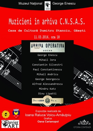 Expoziția "Muzicieni în Arhiva C.N.S.A.S." la Găești